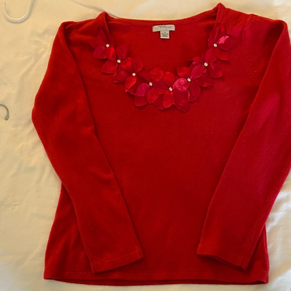 Mercer Street Studio Vibrant Red Knit Top